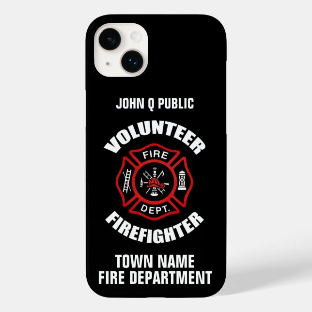 Volunteer Firefighter Name Template Case-Mate iPhone Case (Back)