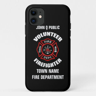Volunteer Firefighter Name Template iPhone 11 Case