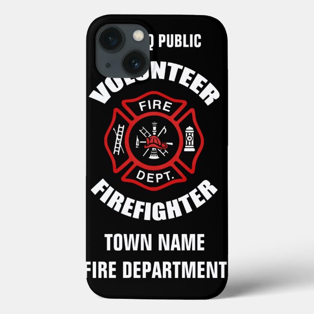 Volunteer Firefighter Name Template Case-Mate iPhone Case (Back)