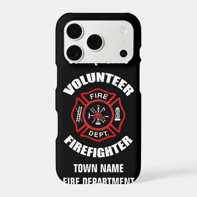Volunteer Firefighter Name Template Iphone Case (Back)
