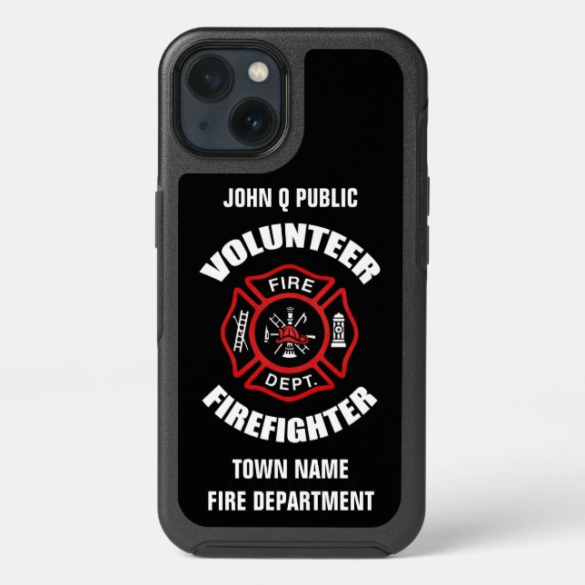 Volunteer Firefighter Name Template Otterbox iPhone Case (Back)