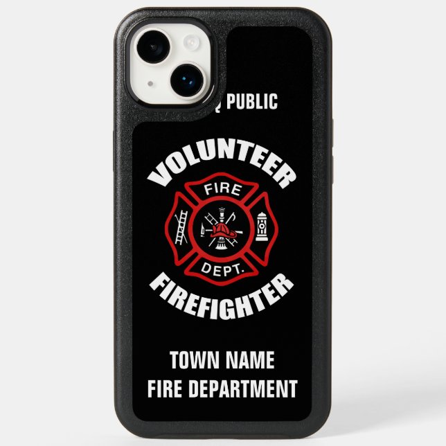 Volunteer Firefighter Name Template Otterbox iPhone Case (Back)