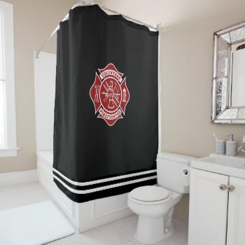 Volunteer Firefighter Shower Curtain by TheFireStation at Zazzle