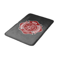 Volunteer Firefighter Small Bath Mat