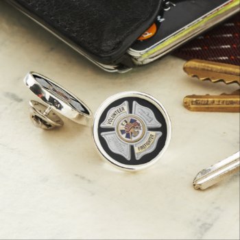 Volunteer Firefighter Tie Tack  Hat  Lapel Pin by JFVisualMedia at Zazzle
