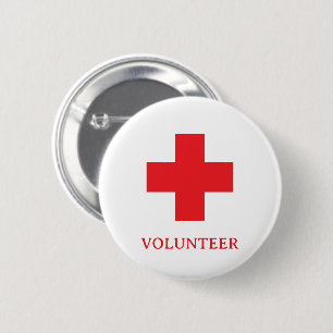 Volunteer & First Aid, Cross, Ambulance, Doctor Button