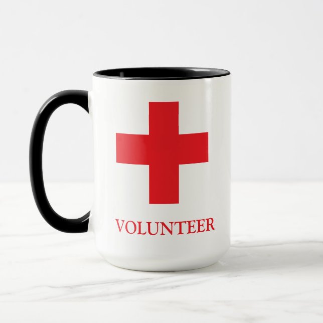 Volunteer & First Aid, Cross, Ambulance, Doctor Mug (Left)