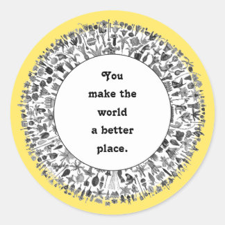 Volunteer Gift Ideas Classic Round Sticker