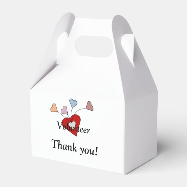 Volunteer Giving From the Heart Favor Boxes (Front Side)