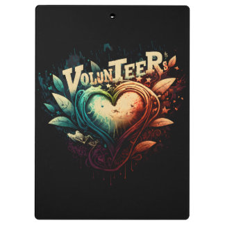 Volunteer heart  clipboard