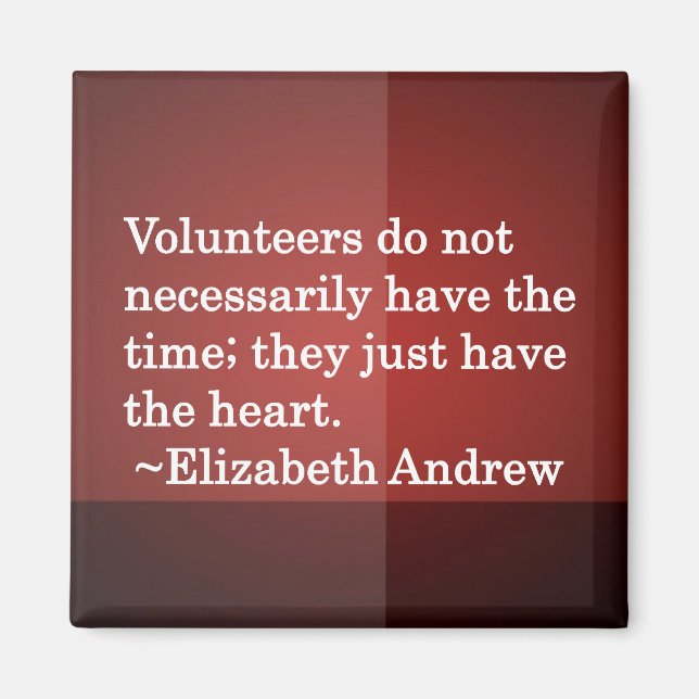 Volunteer Heart Magnet (Front)