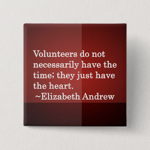 Volunteer Heart Pinback Button