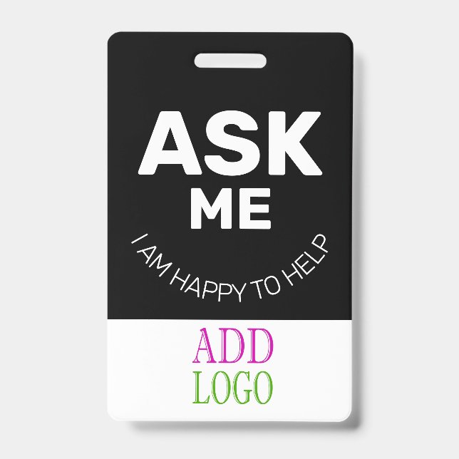 Volunteer Helper Lanyard Badge Photo pass Name ID (Front)