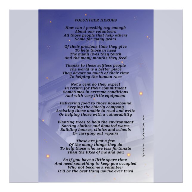 Volunteer Heroes Photo Enlargement (Front)