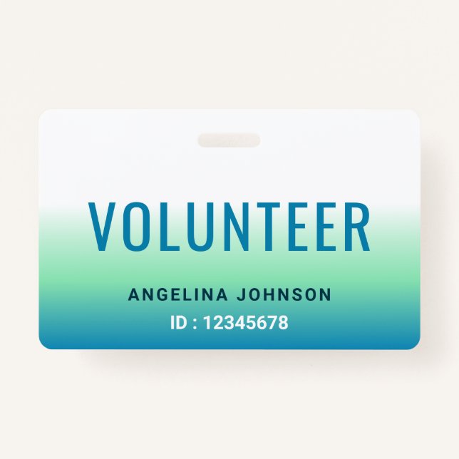 Volunteer ID Badge (Front)