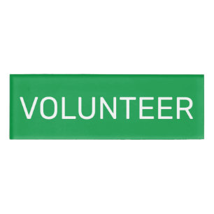 Volunteer Identification on Green Name Tag