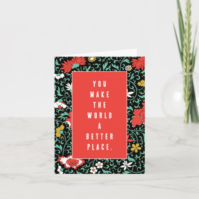 Volunteer Letterpress Thank You Card (Front)