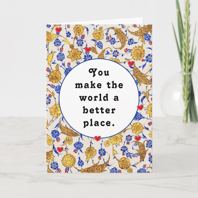 Volunteer Letterpress Thank You Card (Front)