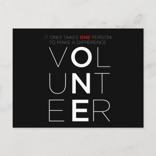 Volunteer Make A Difference Volunteering Volunteer Postcard