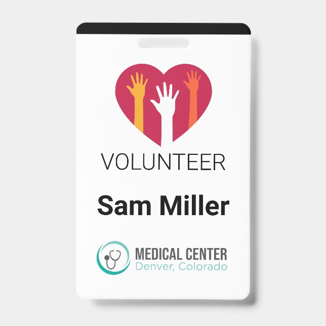 Volunteer Medical Office ID Badge (Front)