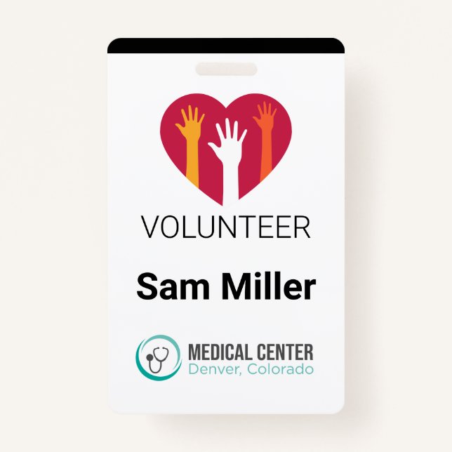 Volunteer Medical Office ID Badge (Front)
