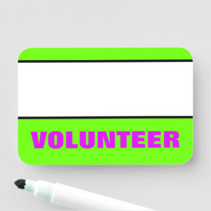 "VOLUNTEER" Name Tag