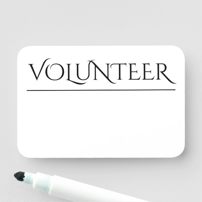 "VOLUNTEER" Name Tag (In Situ)