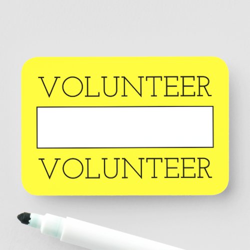 VOLUNTEER Name Tag