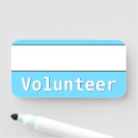 [ Thumbnail: "Volunteer" Name Tag ]