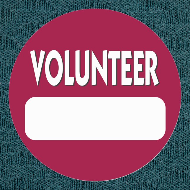 Volunteer Name Tag Badge (Creator Uploaded)
