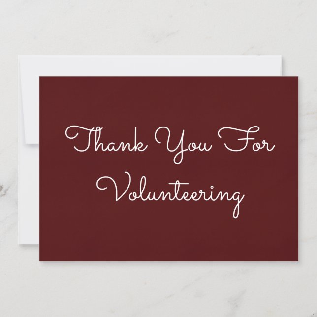 Volunteer Note Thank You Card (Front)