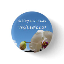 Volunteer Orchid Button