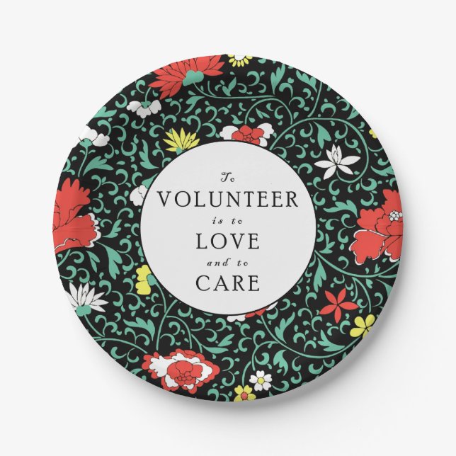 Volunteer Party Luncheon Paper Plates (Front)