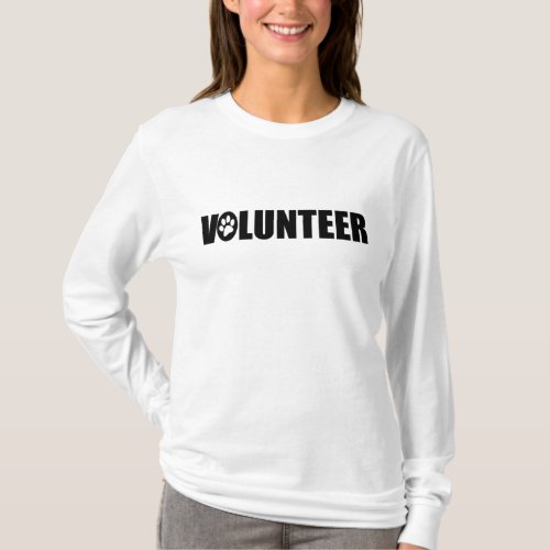 Volunteer paw print Sweatshirt T_Shirt