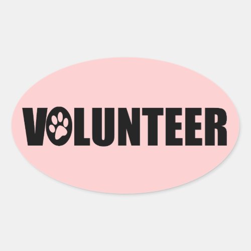 Volunteer pawprint Stickers