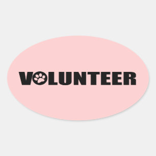 Volunteer (pawprint) Stickers