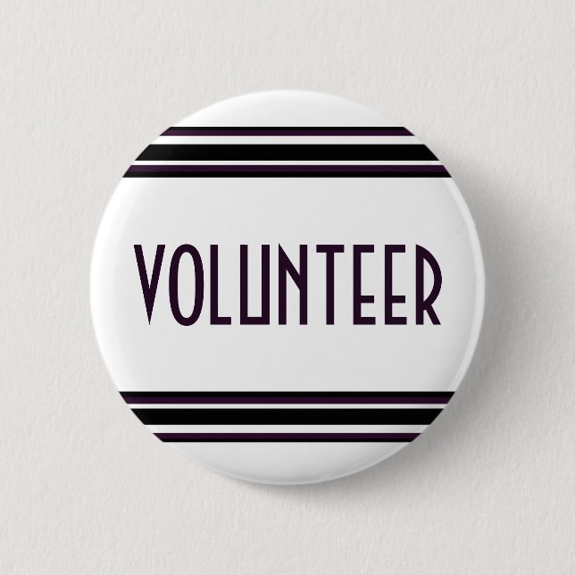 Volunteer Pinback Button (Front)