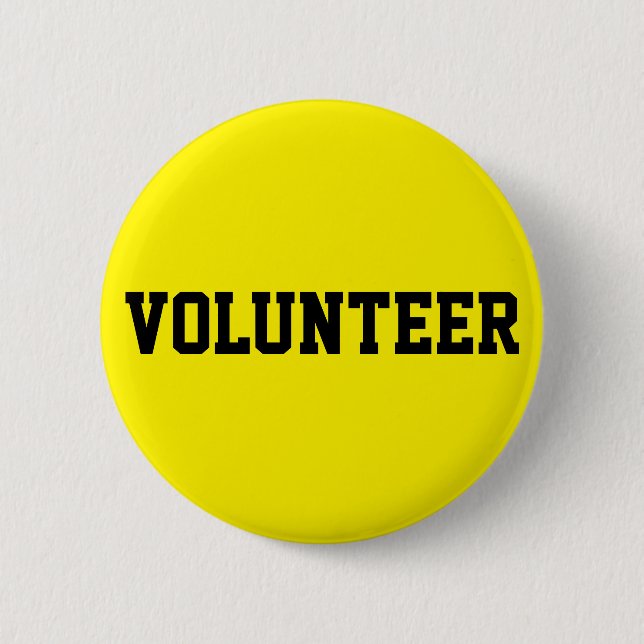 Volunteer Pinback Button (Front)