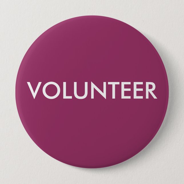 VOLUNTEER PINBACK BUTTON (Front)