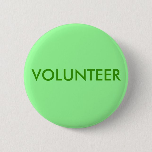 VOLUNTEER PINBACK BUTTON (Front)