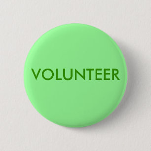 VOLUNTEER PINBACK BUTTON