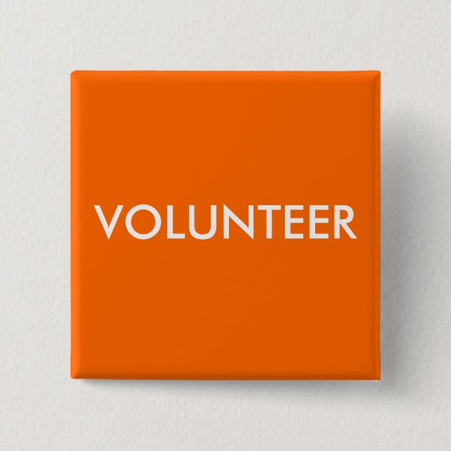 VOLUNTEER PINBACK BUTTON (Front)