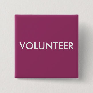 VOLUNTEER PINBACK BUTTON
