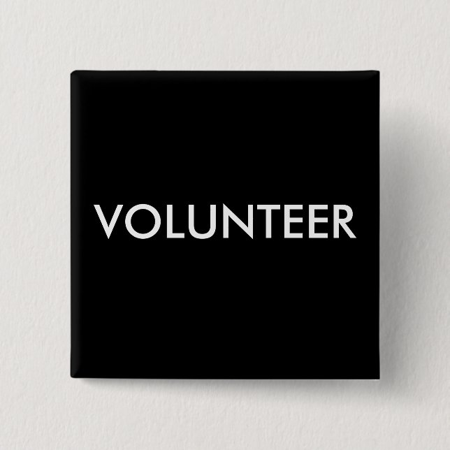 VOLUNTEER PINBACK BUTTON (Front)