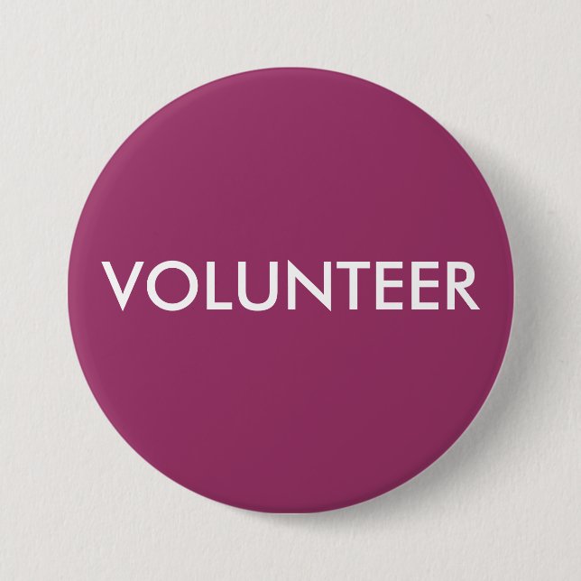 VOLUNTEER PINBACK BUTTON (Front)