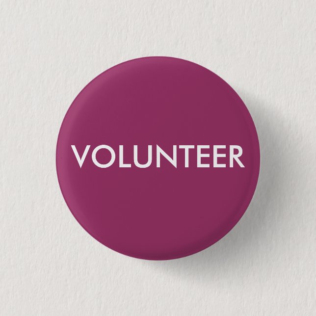 VOLUNTEER PINBACK BUTTON (Front)
