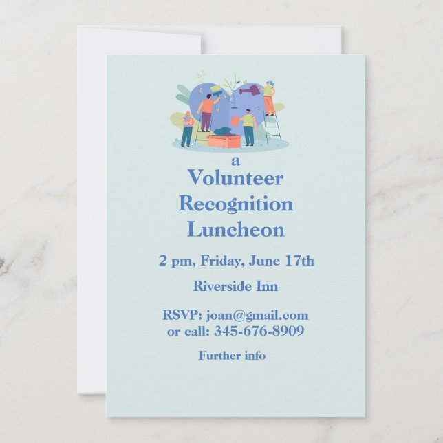 Volunteer Recognition Luncheon Invite  (Back)