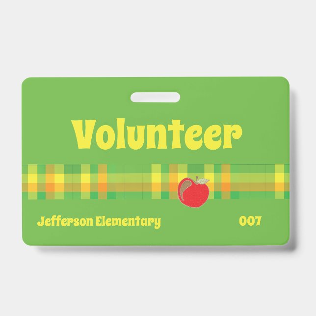 Volunteer school green badge (Front)