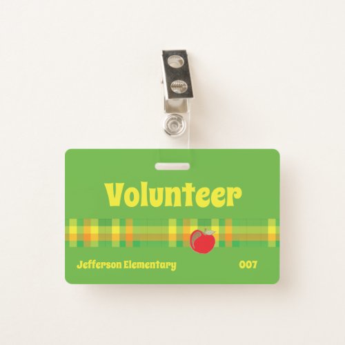 Volunteer school green badge