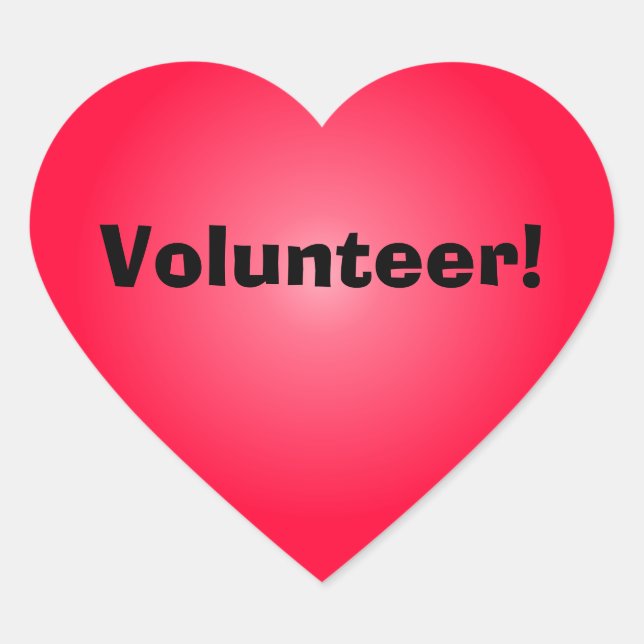 Volunteer: Share Your Heart Heart Sticker (Front)
